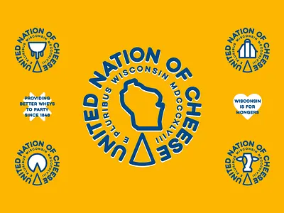 Campaign Identity Concept barn brand branding cheese cow dairy farm farmer graphic design icons identity logo mark party quilt seal united wisconsin yellow