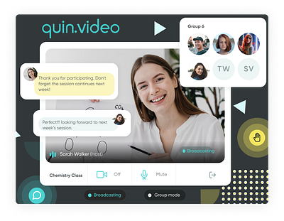 Quin Video ui uiux video web design webrtc