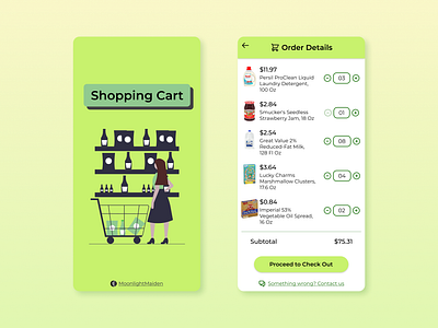 Maratón UI - Daily Challenge #12_ Shopping Cart app design graphic design illustration ui ux vector