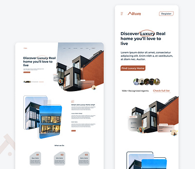 Landing Page Desktop and Mobile view