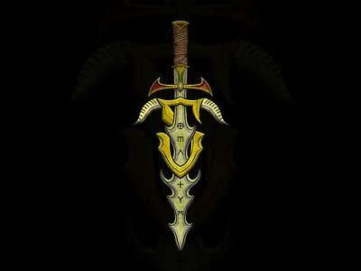 The Somatyk Sword brand branding concept design illustration letter logo procreate s sketch sword vector