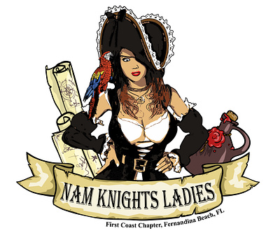 Logo Design - NAM Knights Ladies, Florida branding graphic design logo nam nam knights veteran