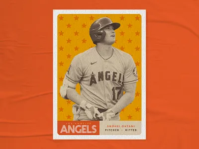 Trading Cards | Shohei Ohtani 70s baseball baseball card graphic design japan mlb ohtani retro shohei ohtani stars trading card vintage