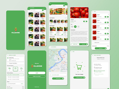 Villezone App adbookee app design design detail page dribbble ecommerce app graphic design grocery grocery app grocery delivery service grocery online delivery landing online order order sixty13 splash uiux vegitable villezone website design