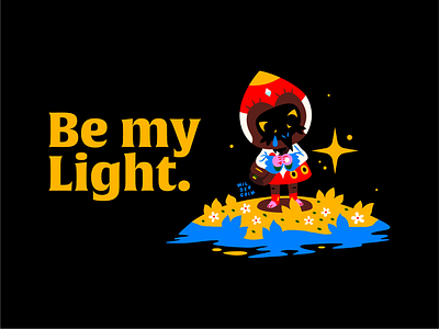 Be My Light adobe illustrator art cartoon character crow cute design digital digital art illustration illustrator light typography vector