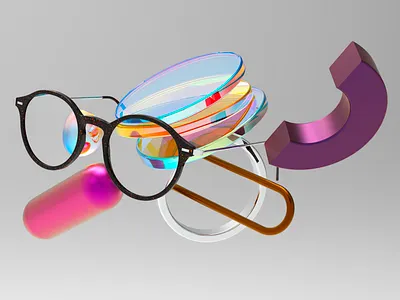 Glasses 3d cinema4d design glasses pixel