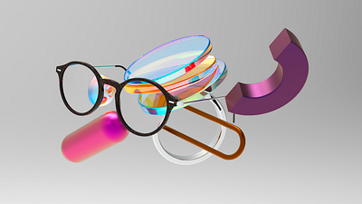 Glasses 3d cinema4d design glasses pixel