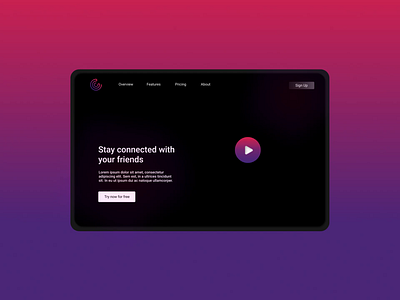 Social Media Landing Page Animation adobeaftereffects animation colors creative creative agency design figma interaction logo microanimation ui uidesign ux design vector