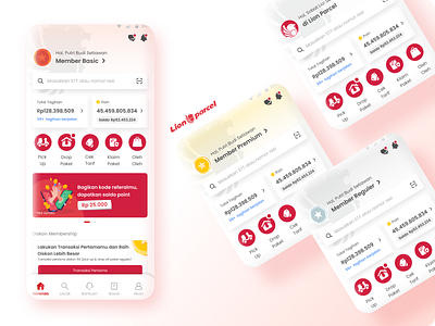 New Homepage Lion Parcel App application mobile ui ux