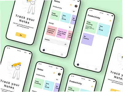 Notes app appdesign branding design notes notesapp notesappdesign ui uidesign uiux user experience uxdesign