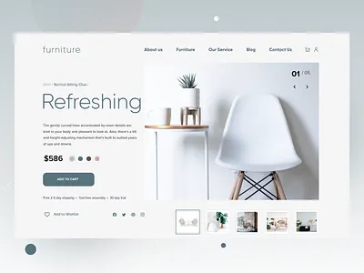 Furniture Design branding design freelancer furniture furniture design interface landing page minimal minimalist popular shot sofa template trendy ui uidesign uiux ux web page website