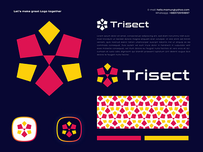 Trisect - Abstract Triangle Logo abstract logos app icon brand branding crypto design ecommerce gradient icon identity logo logo design logo designer logo icon minimal logo modern logos symbol unused vector