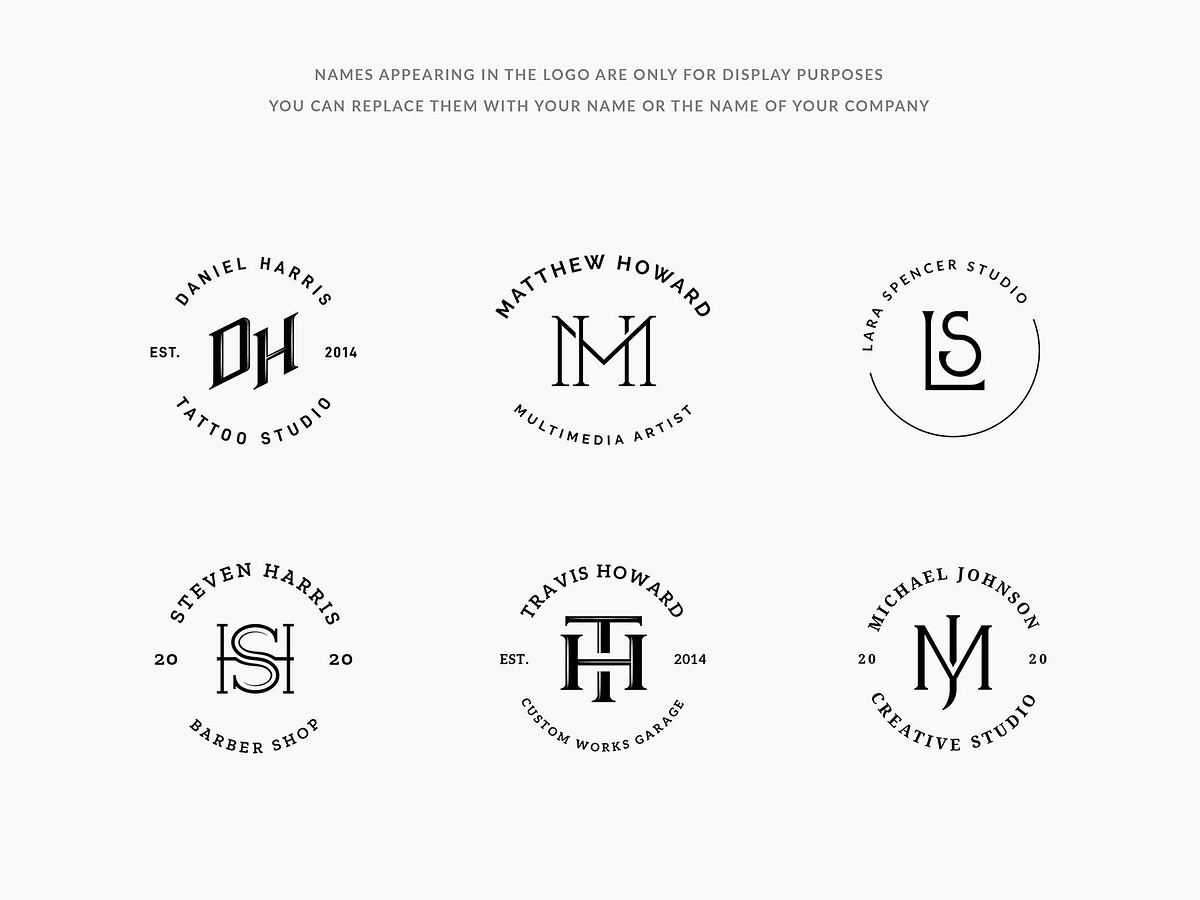 60 Monograms & Logo Templates by Paulina Sara on Dribbble