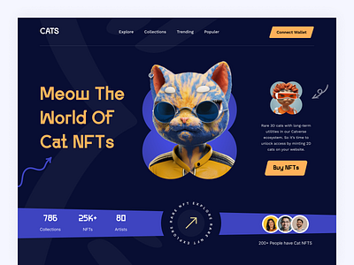 NFT Website UI/UX Design dark gaming header ui website design