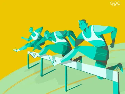 Tokyo 2020 games graphic design hurdles illustration jump hurdles medal olympic games olympics race run running sports team tokyo2020