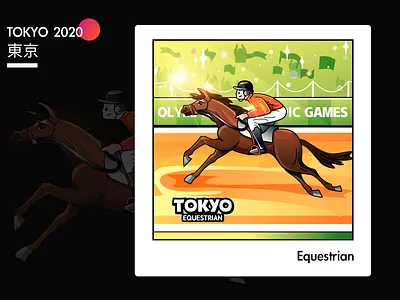 Equestrian design equestrian horse illustration olympic games tokyo tokyo olympics tokyo2020