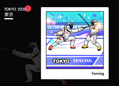 Fencing design fencing illustration olympic games sports tokyo2020