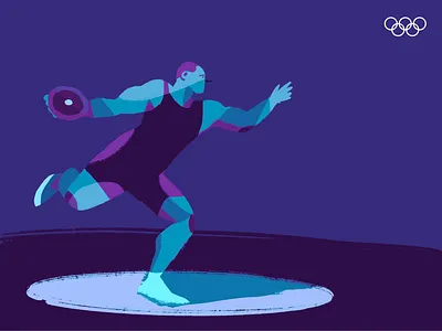 Tokyo 2020 athletics character design discus throw illustration olympic games olympics sports team tokyo 2020