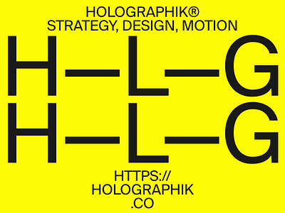 HOLOGRAPHIK® clean design holographik layout minimal typography yellow