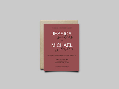 Centered and Simple Wedding Invitation