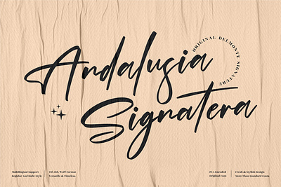 Andalusia Signatera - Modern Signature Font 3d animation app branding design graphic design icon illustration logo motion graphics typography ui ux vector