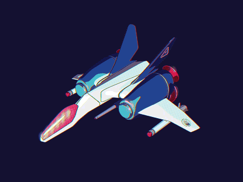 Spaceship R977 test 3d arcade c4d cinema4d deckard977 mauro mason motion design motiondesign personal project spaceship twitch videogame wip