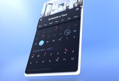 3D Calendar 3d book booking calendar date day illustration interface mobile perspective pick schedule ui