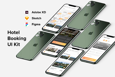 Hotel Booking Mobile UI Kit app app design art branding design graphic design illustration inspiration logo mobileappdesign mobiledesign mobileui mobileuikit ui uidesign uiux uiuxdesign uxdesign