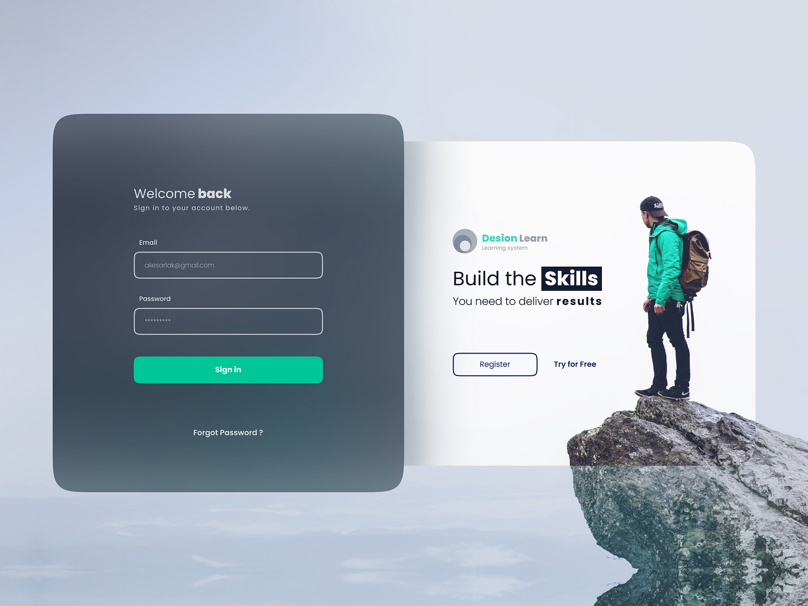 Login, Register Page - Collection - Web Design by Ali Sarlak for Oniex ...