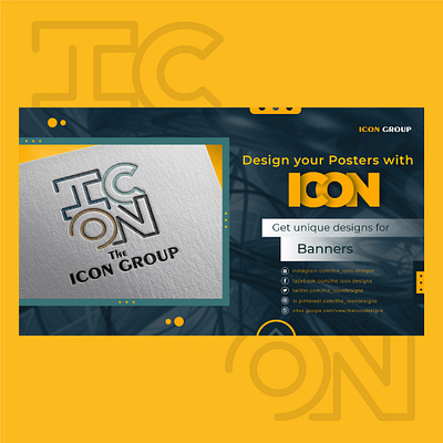 ICON Designs poster/banner banner banner designs banner making banners gajjar parth poster poster designs poster making posters sankalp jariwala theicondesigns theicongroup yellow blue