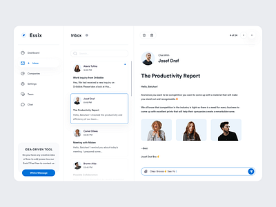Dashboard: Essix dashboard dashboard ınbox design graphic design inbox inbox dashboard typography ui ux web website