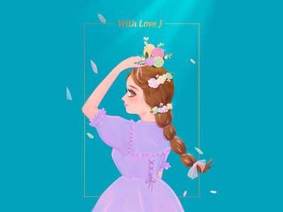With Love J illustration ps