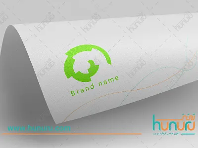 logo farsi green hunuru illustration logo persian