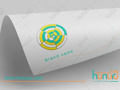 logo farsi green hunuru illustration logo persian yellow