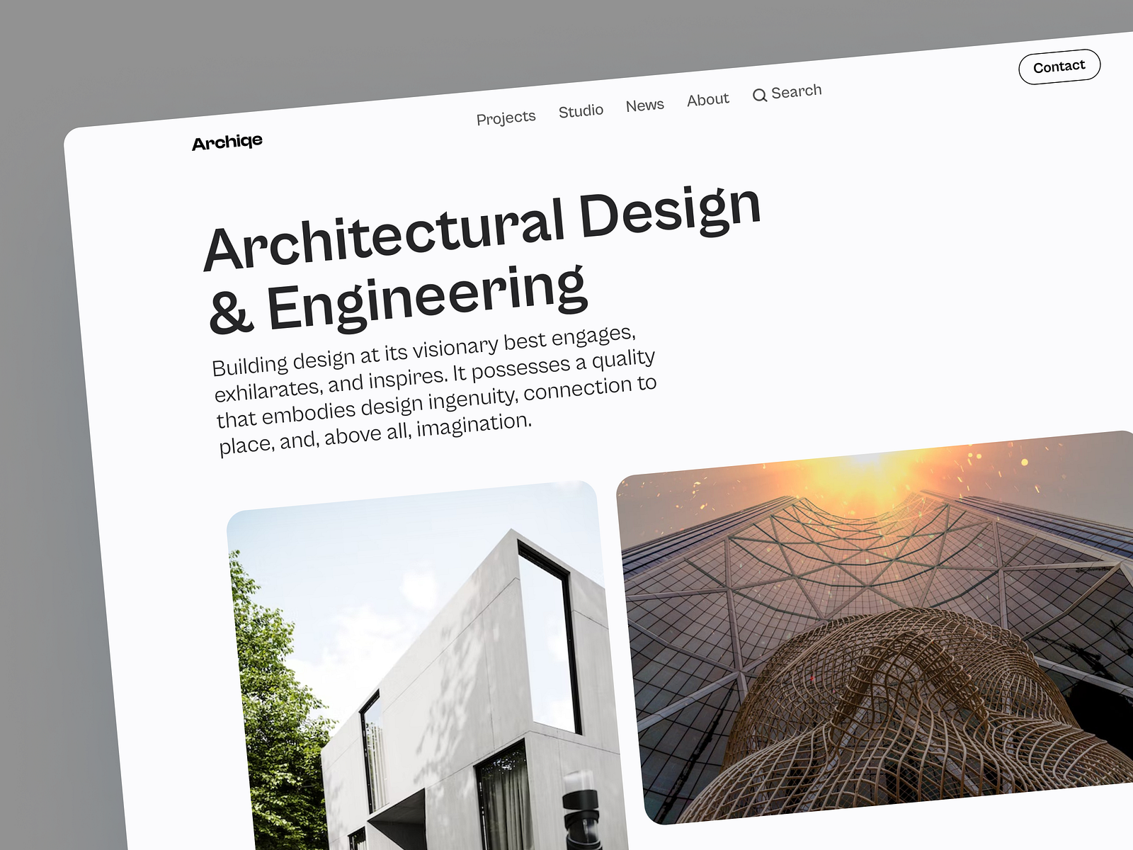 Architecture & Engineering site by Tanjim Islam on Dribbble