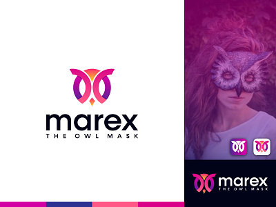 Small Letter m Modern Owl Mask Logo apps brand identity design brand logo branding colorful creative dribbble icon letter letter logo logo logo trend 2021 m mask modern owl stylish unique