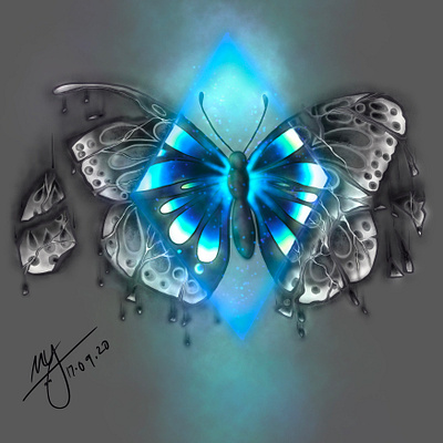 Magical butterfly 🦋 art art lovers artist artist support artwork butterfly art design digital art digital design illustration illustration design illustrator life and death magic prints procreate procreate artist procreate x5 t shirt design