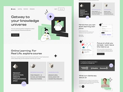 Twinkle - Online Education Landing Page Design design e learning edtech education learning learning online online class online course online learning online tutoring school study teaching tutor ui university ux web