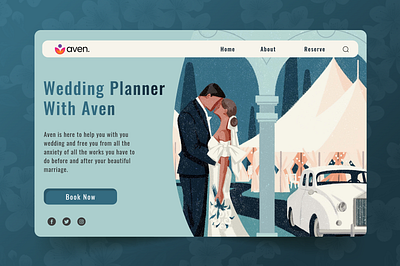 Wedding Planner Landing adobe xd bride design groom landing marriage plan planning ui ux wedding wedding plan