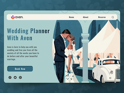 Wedding Planner Landing adobe xd bride design groom landing marriage plan planning ui ux wedding wedding plan
