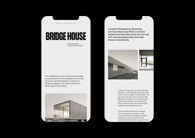 Bridge House - Mobile animation branding design em idea inspiration minimal moonlight typography ui ux web website