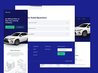 Website Design for Peercars branding design typography ui uidesign uiux uiuxdesign ux uxdesign vector website websitedesign