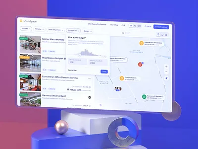 Find workspaces web application redesign 3d design illustration realistic typography ui web