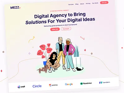 Digital Agency agency branding design digital agency figma hero landing page ui web design