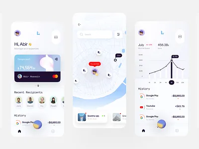 Manage your Expenses app app bitcoin blockchain colour cryptocurrency difi e wallet eth expenses finance app fintech graph interface minimal nft trending ui ux visual wallet