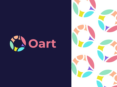 Oart logo art art studio logo brand logo logo design logo maker mn modern negative space o o letter