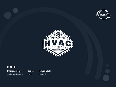 HVAC SOLUTION design graphic design illustration logo vector versatile