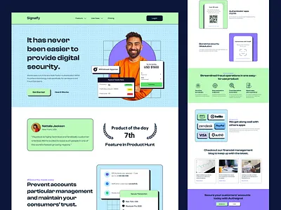 Signalfy - Saas Website Design analytic design fintech header landing page payment popular saas security ui ui ux ui design ux uxdesign web design web header web ui website website ui