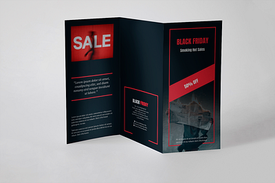 Black Friday branding brochure designart flyer graphic design print sale trifold