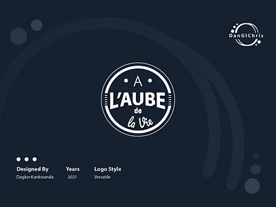 A L'AUBE de la vie design graphic design illustration illustrator logo vector